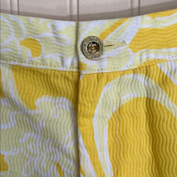 Lilly Pulitzer Yellow Buttercup Short Scallop Hem 100% Cotton Size 2 - Picture 7 of 13